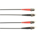 Black Box 1-m, ST-SC, 62.5-Micron, Multimode, PVC, Black Fiber Optic Cable - 3.28 ft Fiber Optic Network Cable for Network Device - First End: 1 x ST Male Network - Second End: 1 x SC Male Network - 1 Gbit/s - 62.5/125 &micro;m - Black FOCMR62-001M-ST